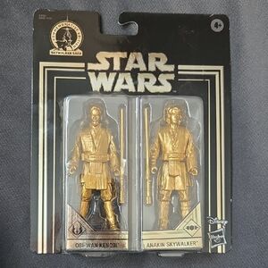 Hasbro Star Wars Gold Obi-Wan and Anakin Figures